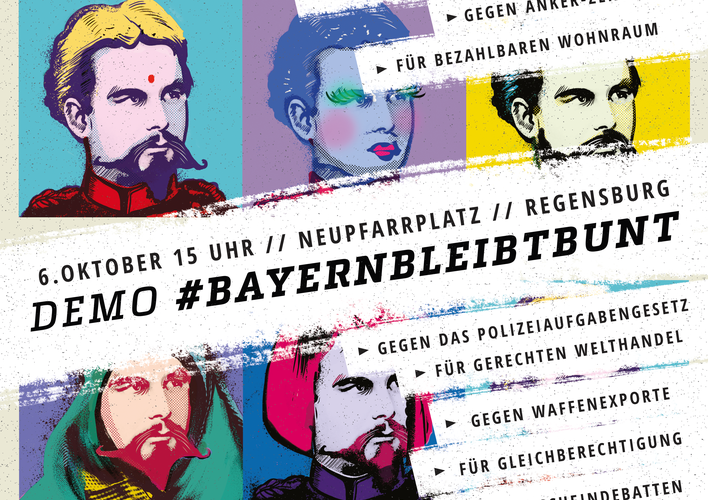 #bayernbleibtbuntDemo am 06.10.2018 in Regensburg am Neupfarrplatz